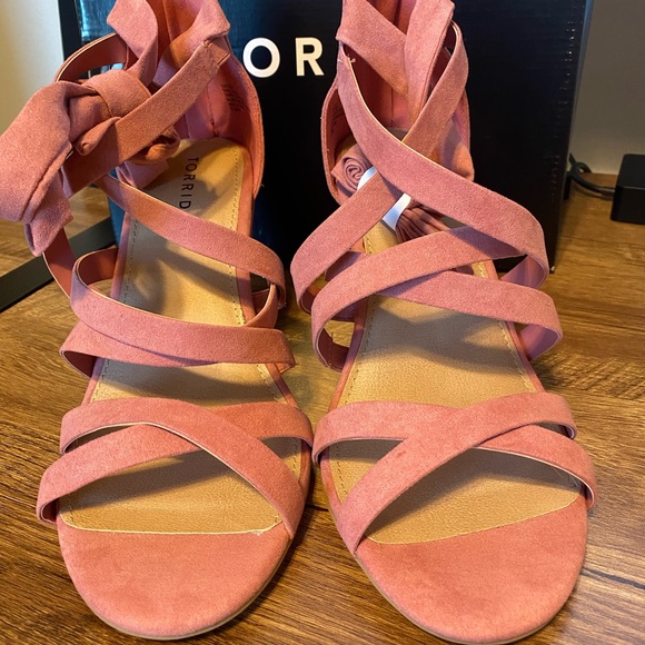 torrid Shoes - Pink Suede Sandals